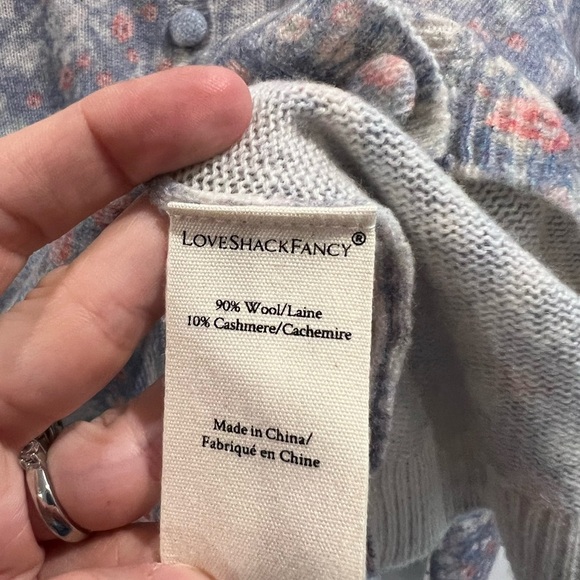 Loveshackfancy Simona blue floral cardigan - Picture 7 of 8